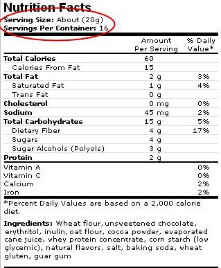 karbohydrater eller, noen ganger, gram karbohydrat, teller karbohydrater, denne etiketten