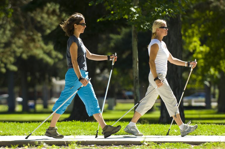 flere kalorier, bedre trening, Bruk walking, Bruk walking poles, resulterer brenning